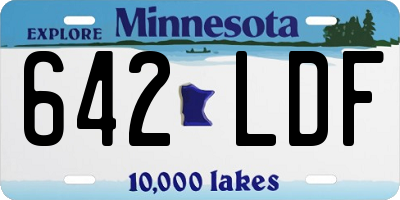 MN license plate 642LDF