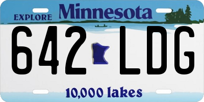 MN license plate 642LDG