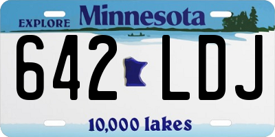 MN license plate 642LDJ
