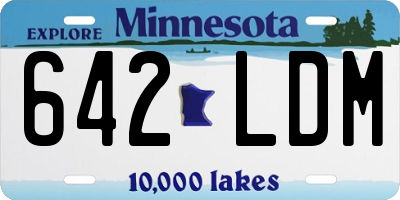 MN license plate 642LDM