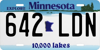 MN license plate 642LDN