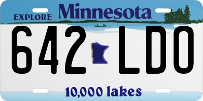 MN license plate 642LDO