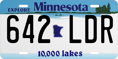 MN license plate 642LDR