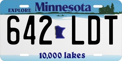 MN license plate 642LDT