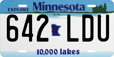 MN license plate 642LDU