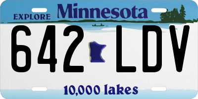 MN license plate 642LDV