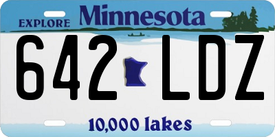 MN license plate 642LDZ