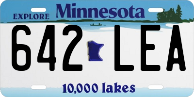 MN license plate 642LEA
