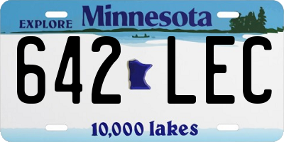 MN license plate 642LEC