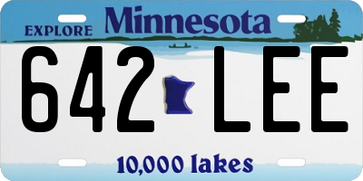 MN license plate 642LEE