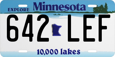 MN license plate 642LEF