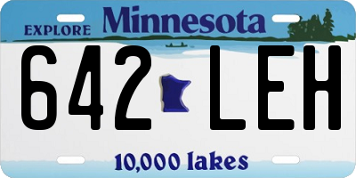 MN license plate 642LEH