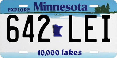 MN license plate 642LEI