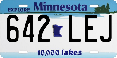 MN license plate 642LEJ