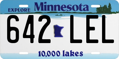 MN license plate 642LEL