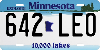 MN license plate 642LEO