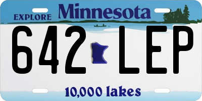 MN license plate 642LEP