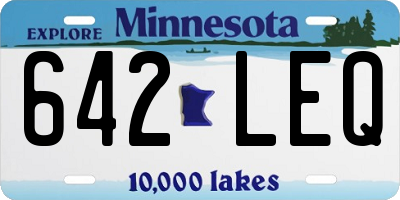 MN license plate 642LEQ