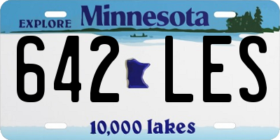 MN license plate 642LES