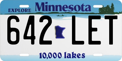 MN license plate 642LET
