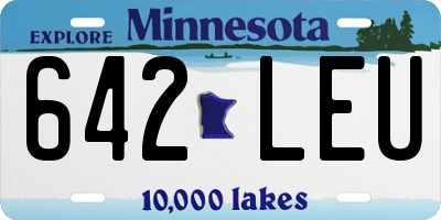 MN license plate 642LEU
