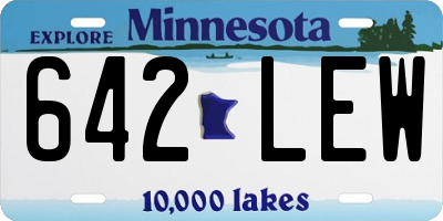 MN license plate 642LEW