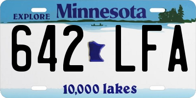 MN license plate 642LFA