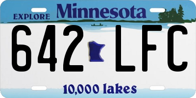 MN license plate 642LFC