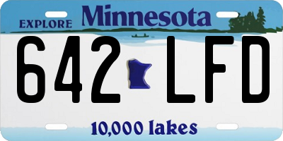 MN license plate 642LFD