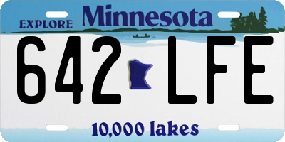 MN license plate 642LFE