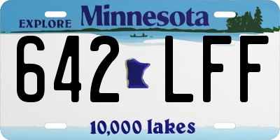 MN license plate 642LFF