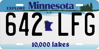 MN license plate 642LFG