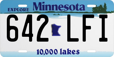 MN license plate 642LFI