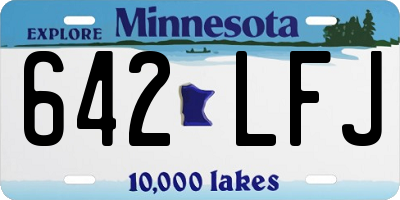 MN license plate 642LFJ