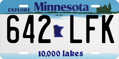MN license plate 642LFK