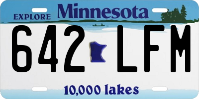MN license plate 642LFM