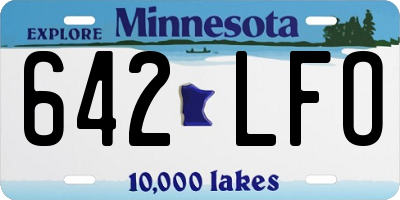 MN license plate 642LFO