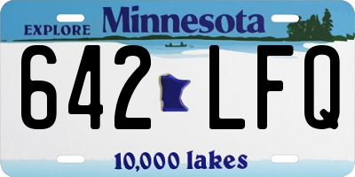 MN license plate 642LFQ