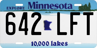 MN license plate 642LFT