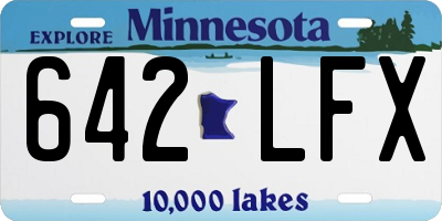 MN license plate 642LFX