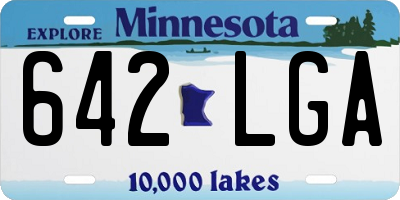 MN license plate 642LGA