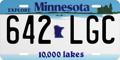 MN license plate 642LGC