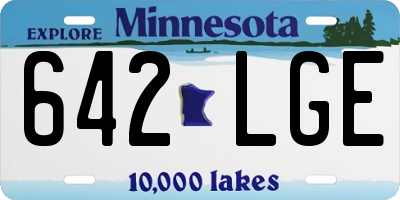 MN license plate 642LGE