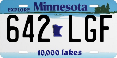 MN license plate 642LGF
