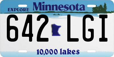 MN license plate 642LGI