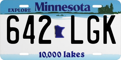 MN license plate 642LGK