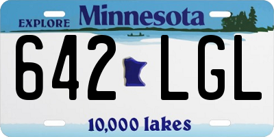 MN license plate 642LGL