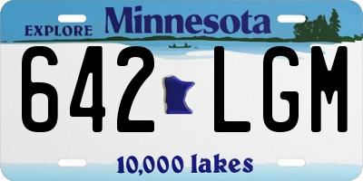 MN license plate 642LGM