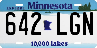 MN license plate 642LGN