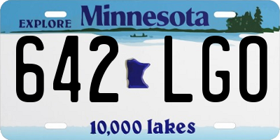 MN license plate 642LGO